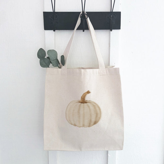 Knit Pumpkin - Customizable Canvas Tote Bag