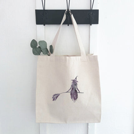 Witch Silhouette - Customizable Canvas Tote Bag