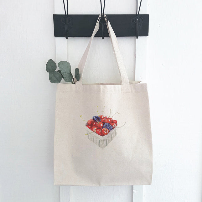 Quart of Berries - Customizable Canvas Tote Bag