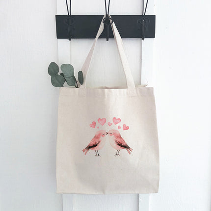 Love Birds - Valentine's Day Canvas Tote Bag