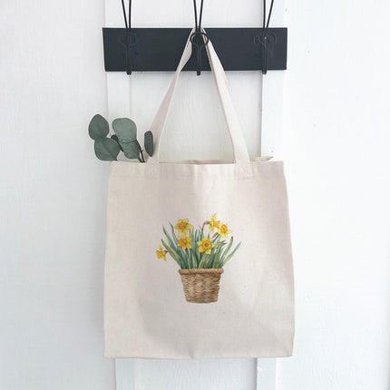 Basket of Daffodils - Spring Canvas Tote Bag