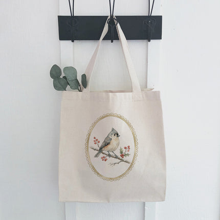 Watercolor Titmouse - Canvas Tote Bag
