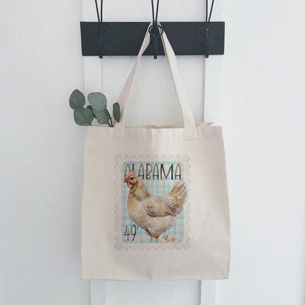 Hen Stamp - Custom Canvas Tote Bag