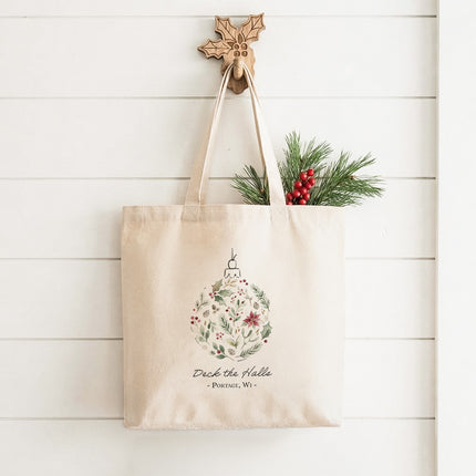Deck the Halls - Custom Canvas Tote Bag