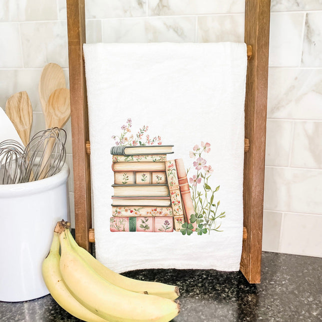 Spring Book Stack - Cotton Tea Towel