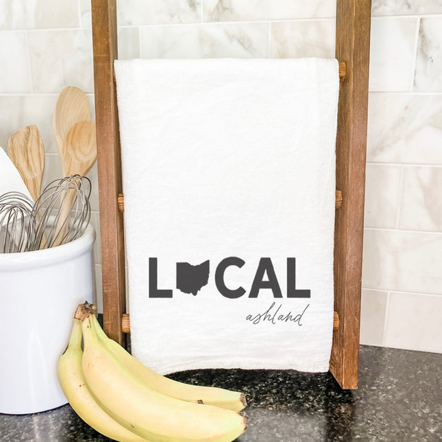 Local State and City - Custom Cotton Tea Towel