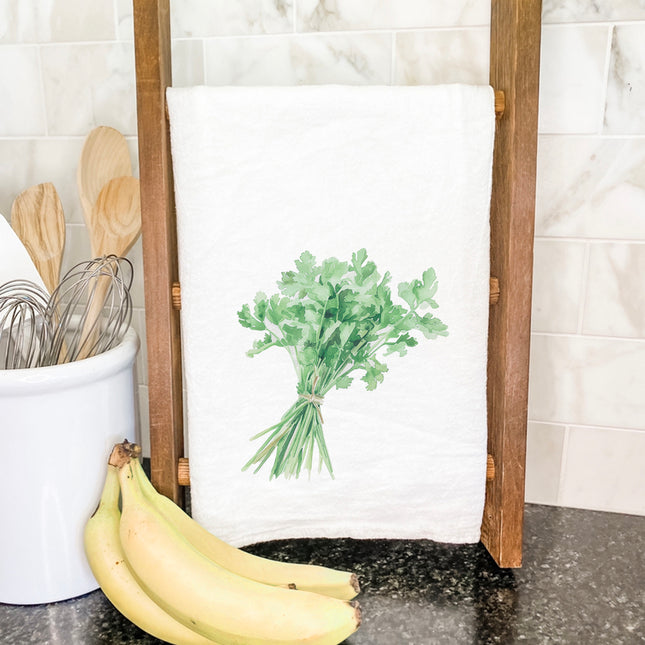 Watercolor Parsley - Cotton Tea Towel