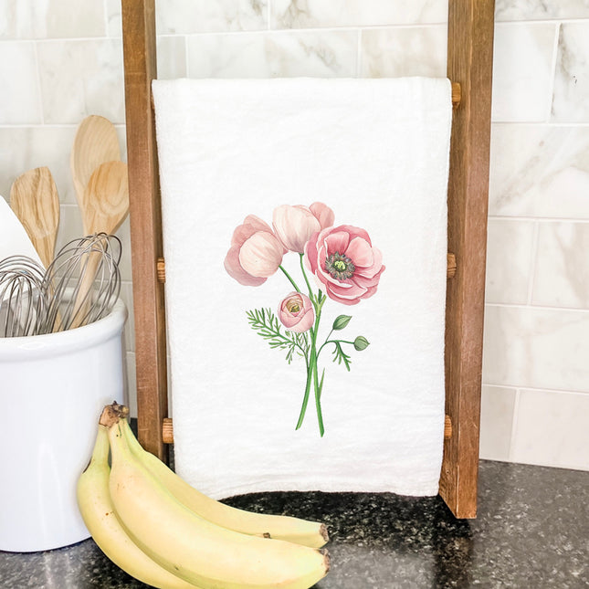 Pink Bouquet - Spring Cotton Tea Towel