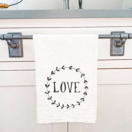 Love Simple Wreath - Cotton Tea Towel