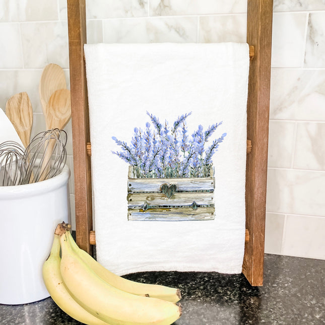 Lavender Basket - Customizable Cotton Tea Towel