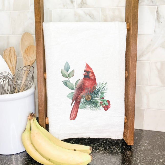 Cardinal (Fall Birds) - Customizable Cotton Tea Towel