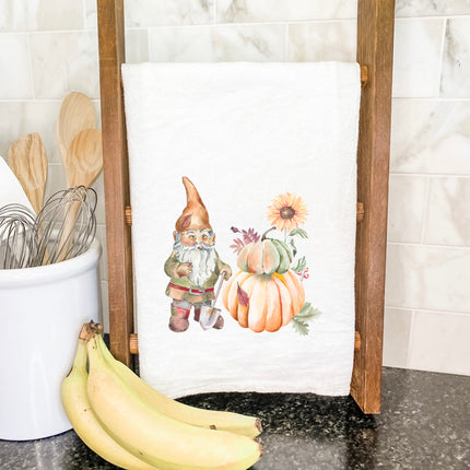 Fall Garden Gnome - Cotton Tea Towel