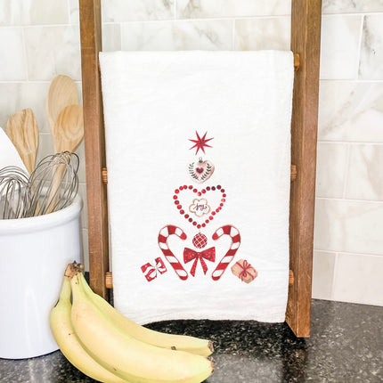 Christmas Collage Tree - Cotton Tea Towel