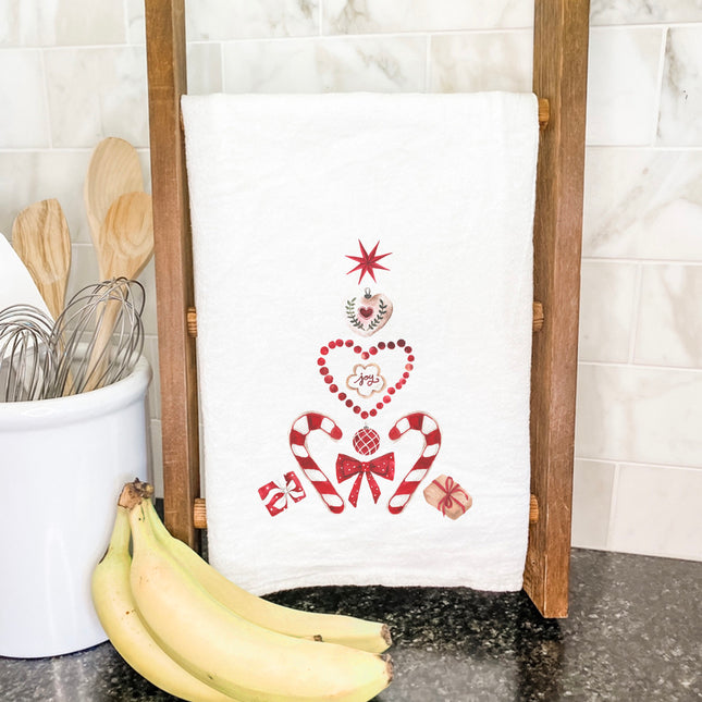 Christmas Collage Tree - Cotton Tea Towel