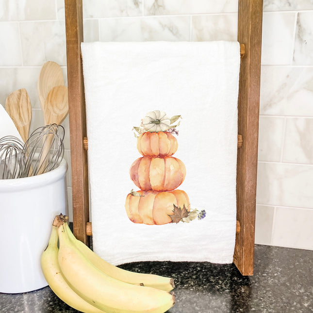 Pumpkin Stack - Customizable Cotton Tea Towel