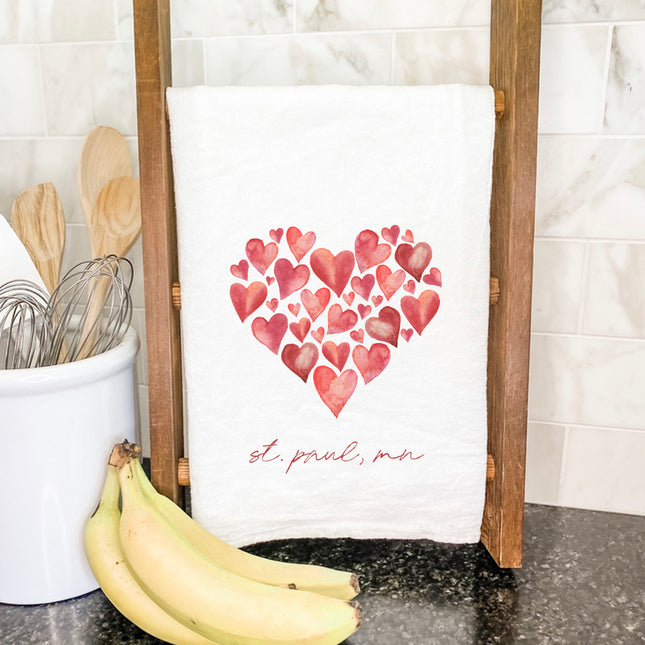 Heart of Hearts - Customizable Cotton Tea Towel