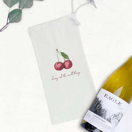 Cherry-ish The Small Things - Canvas Wine Bag