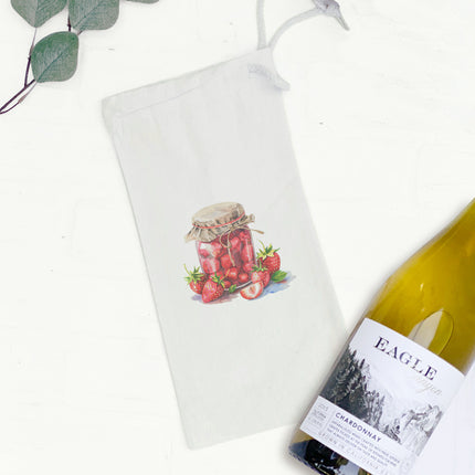 Preserved Strawberries - Summer Canvas Wine Bag