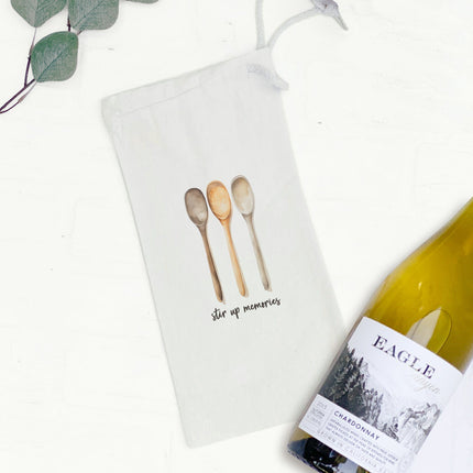 Stir Up Memories - Canvas Wine Bag