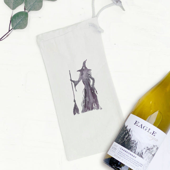 Standing Witch - Customizable Halloween Canvas Wine Bag