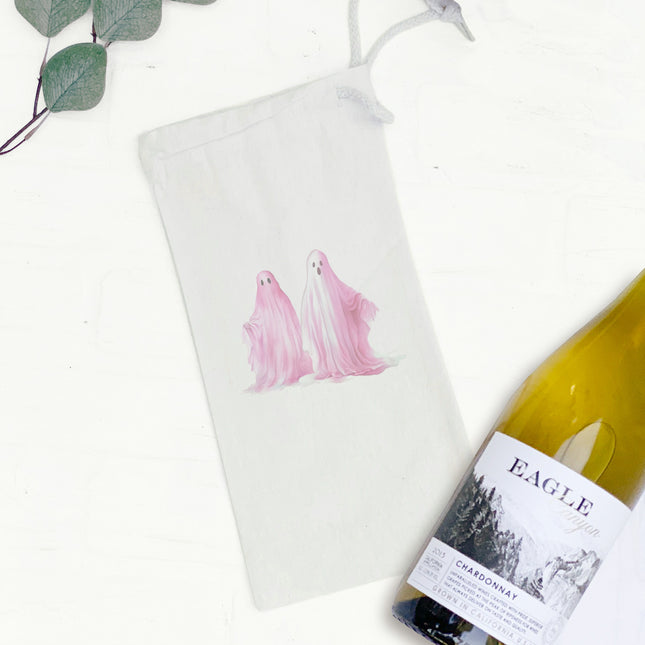 Pink Ghosts - Canvas Wine Bag