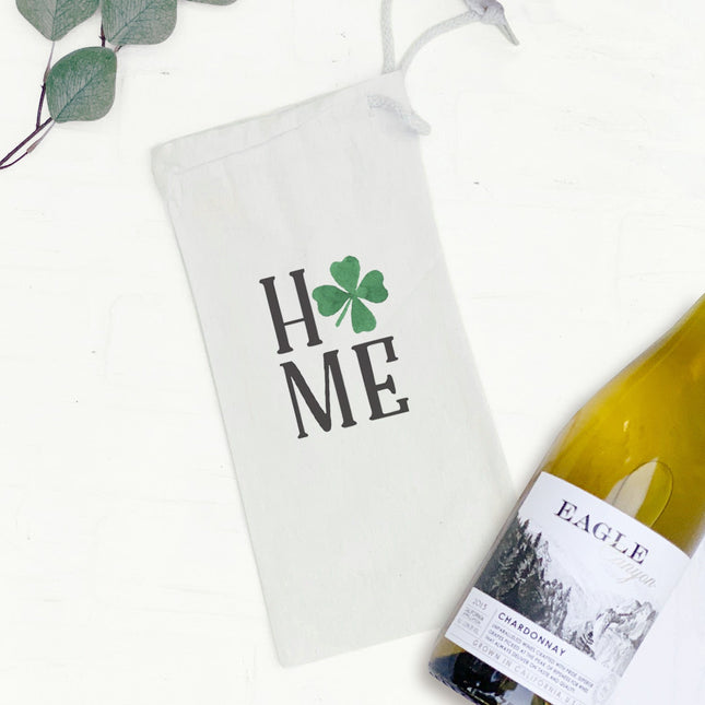 Home Shamrock - St. Patrick's Day Canvas Wine Bag