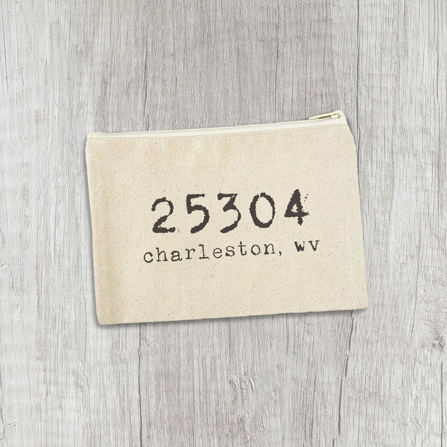 Zip Code - Custom Canvas Zipper Pouch