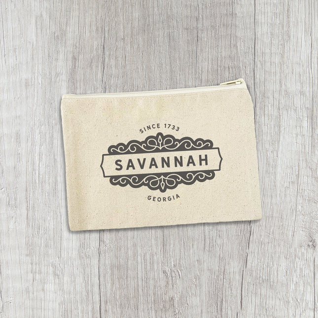 Ornamental City/State - Custom Canvas Zipper Pouch