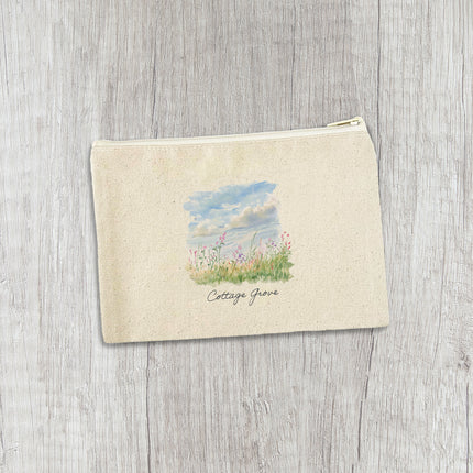 Spring Day - Custom Canvas Zipper Pouch