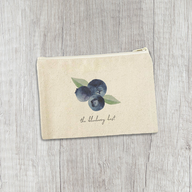 The Blueberry Best - Canvas Zipper Pouch