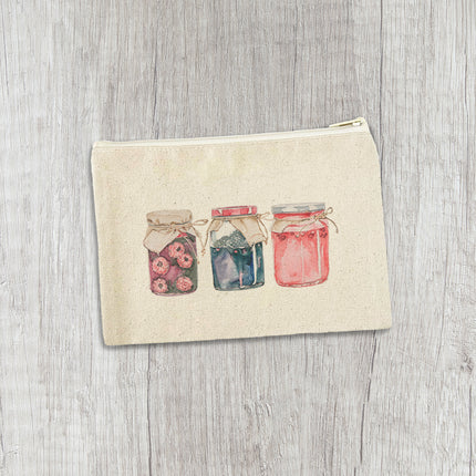 Three Berry Jams - Canvas Zipper Pouch