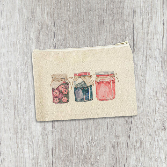 Three Berry Jams - Canvas Zipper Pouch