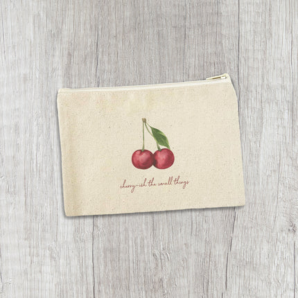 Cherry-ish The Small Things - Canvas Zipper Pouch