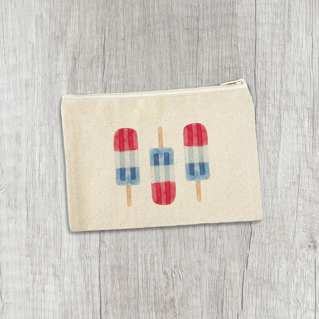 Patriotic Pops - Canvas Zipper Pouch