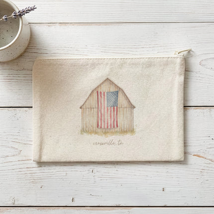 Americana Barn - Custom Canvas Zipper Pouch
