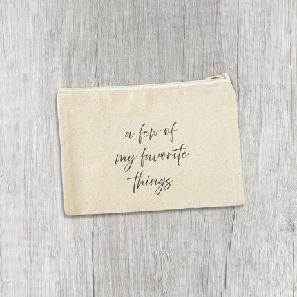 Favorite Things - Canvas Zipper Pouch