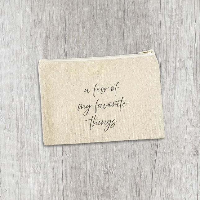 Favorite Things - Canvas Zipper Pouch