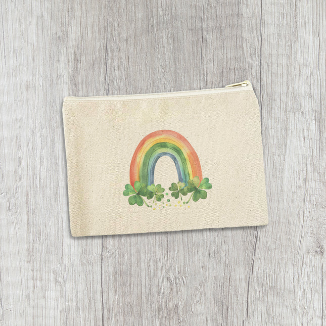 Lucky Rainbow - St. Patrick's Day Canvas Zipper Pouch