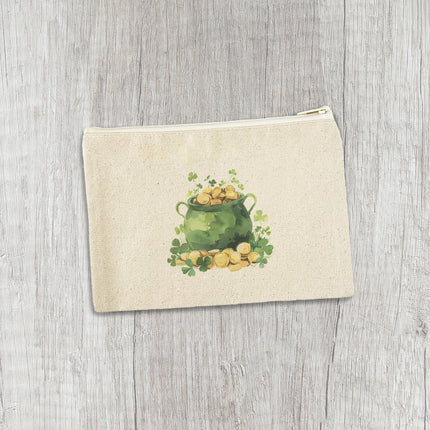 Pot of Gold - St. Patrick's Day Canvas Zipper Pouch