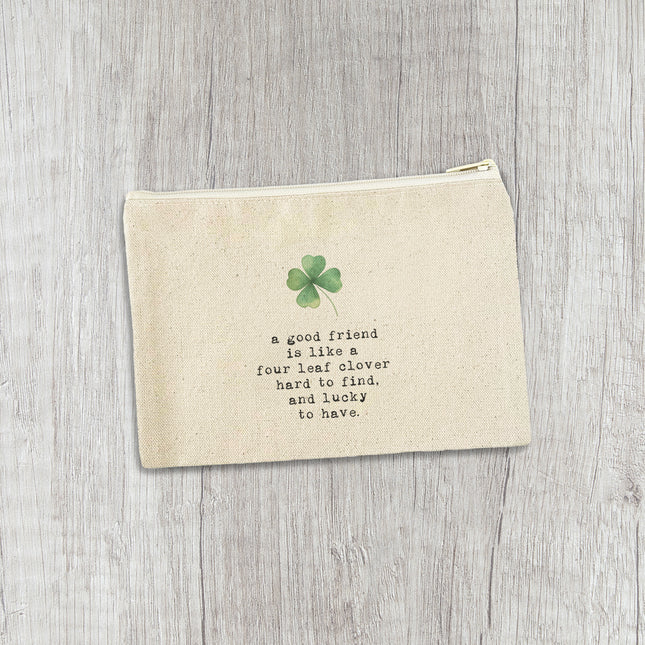 A Good Friend - St. Patrick's Day Canvas Zipper Pouch
