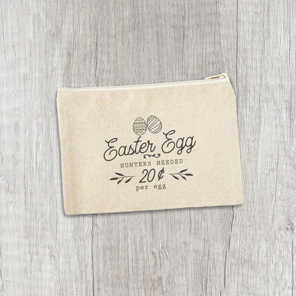 Easter Egg Hunter - Easter Canvas Zipper Pouch
