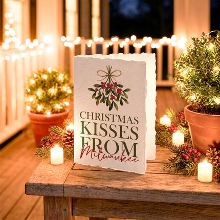 Christmas Kisses From - Custom Greeting Card
