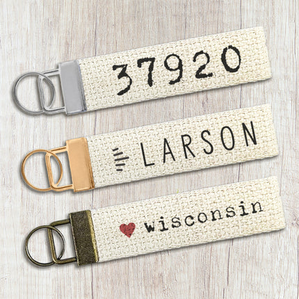 Mom's Keys - Canvas Key Fob