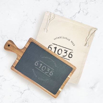 Established City and State - Custom Slate Board w/ Dust Sleeve