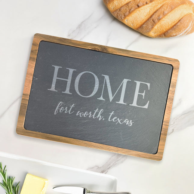 Home City & State - Custom Slate Serving Board