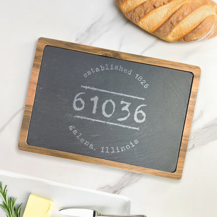 Established Zip/City - Custom Slate Serving Board