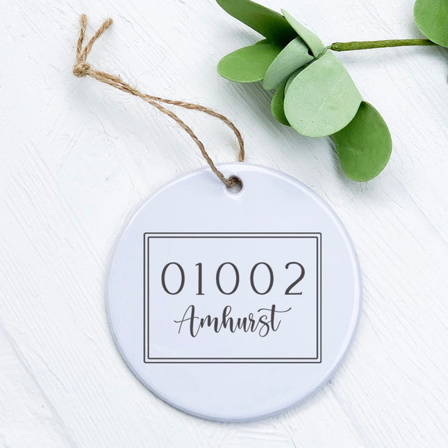 Rectangle Zip, City - Custom Ornament