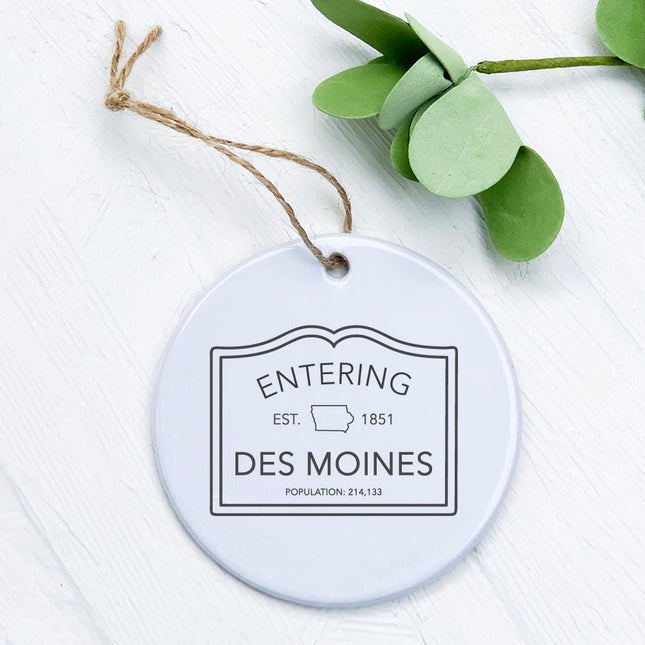 Entering City Sign - Custom Ornament