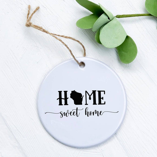 Home Sweet Home (with State) - Custom Ornament