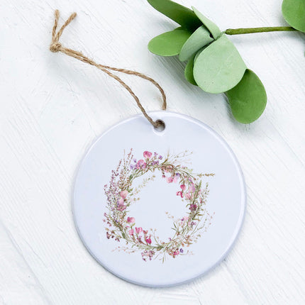 Purple Spring Wreath - Ornament